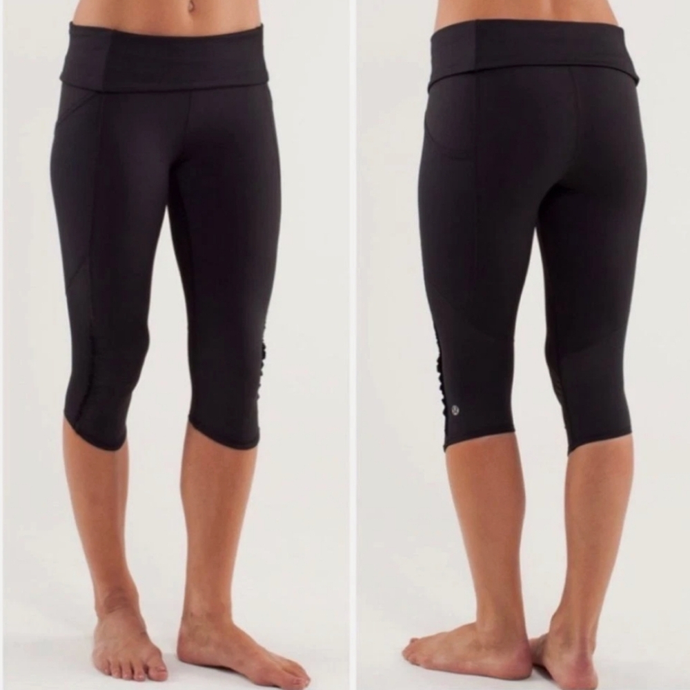 Lululemon‎ Run Nothing To Hide Crop Black Legging